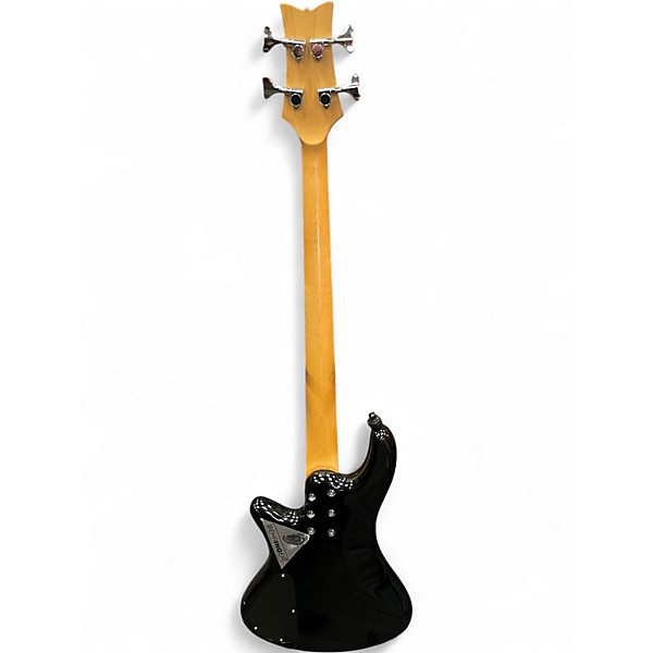Used Schecter Guitar Research Stiletto Deluxe 4 String Black Electric Bass Guitar