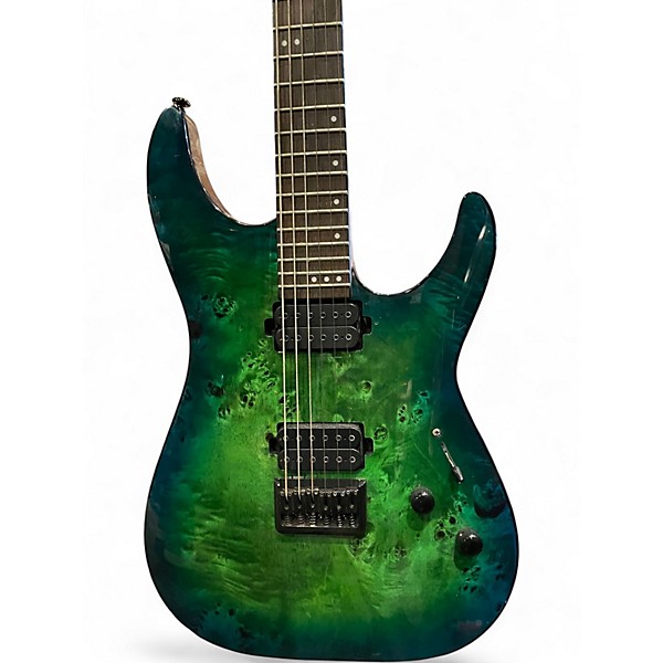 Used Schecter Guitar Research CR-6 AQUA BURST Solid Body Electric Guitar