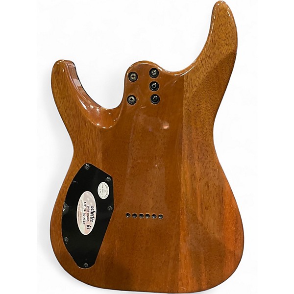 Used Schecter Guitar Research CR-6 AQUA BURST Solid Body Electric Guitar