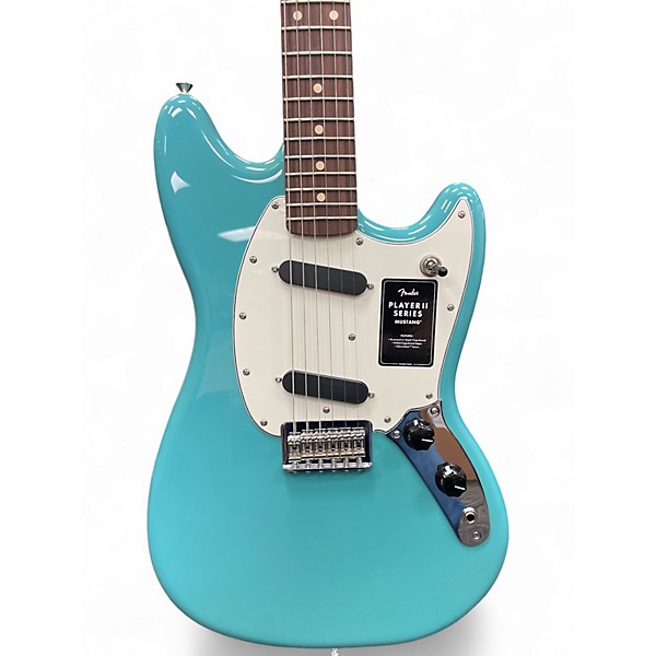 Used Fender Modern Player Mustang Aquatone Blue Solid Body Electric Guitar