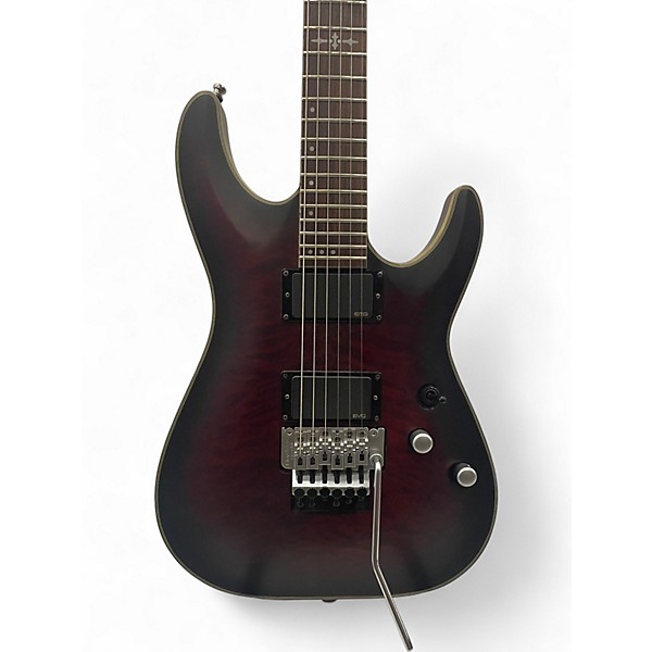 Used 2014 Schecter Guitar Research C1 FR Platinum Trans Crimson Red Solid Body Electric Guitar
