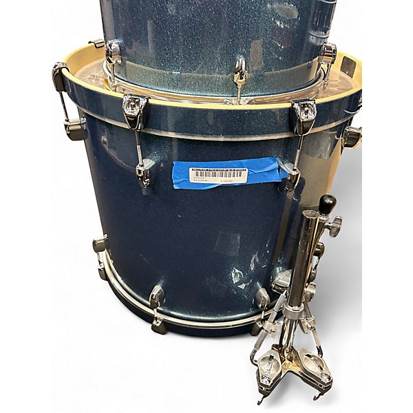 Used Pearl 4 Piece Export blue sparkle Drum Kit