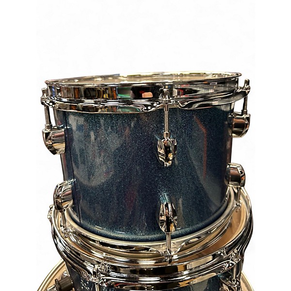 Used Pearl 4 Piece Export blue sparkle Drum Kit