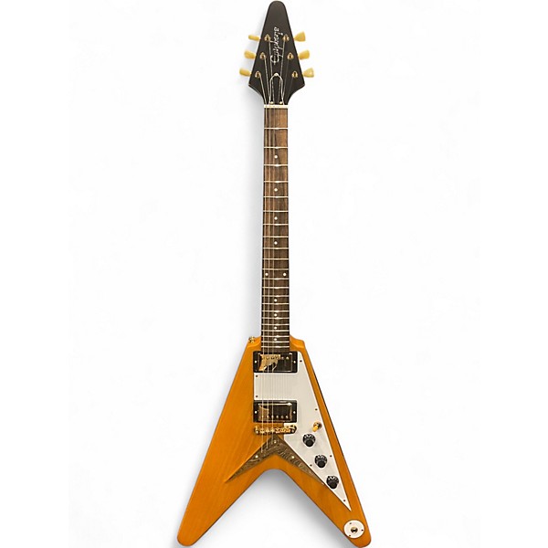 Used Epiphone 1958 Korina Flying V Outfit Natural Solid Body Electric Guitar