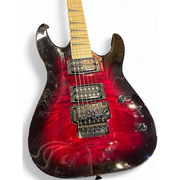 Used Jackson JS Dinky Archtop (Maple Neck Variant) Red Flame Solid Body Electric Guitar