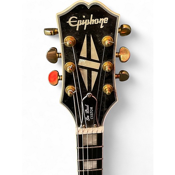 Used Epiphone Les Paul Custom Black Solid Body Electric Guitar