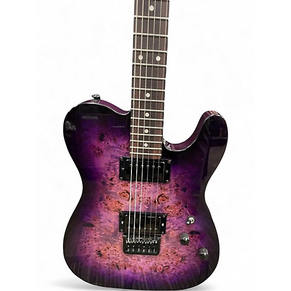 Used Schecter Guitar Research PT PURPLE BURST Solid Body Electric Guitar
