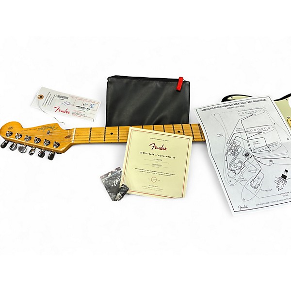 Used Fender American Professional II Stratocaster Black Solid Body Electric Guitar