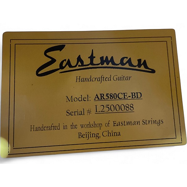 Used Eastman AR580CE-BD Natural Hollow Body Electric Guitar