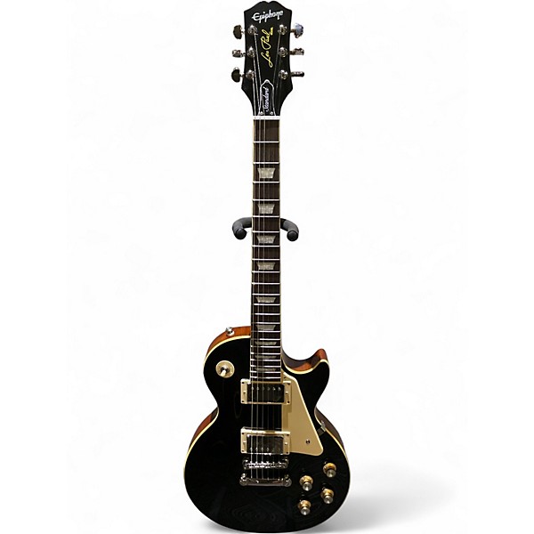 Used Epiphone Les Paul Standard inspired by gibson Ebony Solid Body Electric Guitar