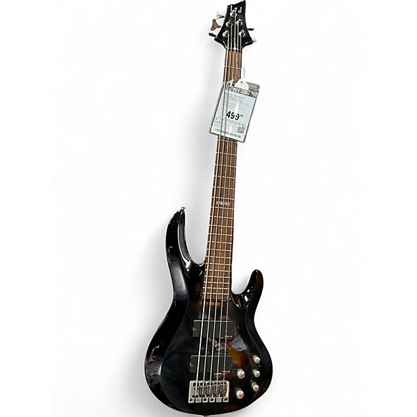 Used ESP LTD B305FM 5 String Gloss Black Electric Bass Guitar