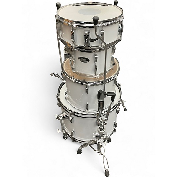 Used Pearl 4 Piece ROADSHOW White Drum Kit