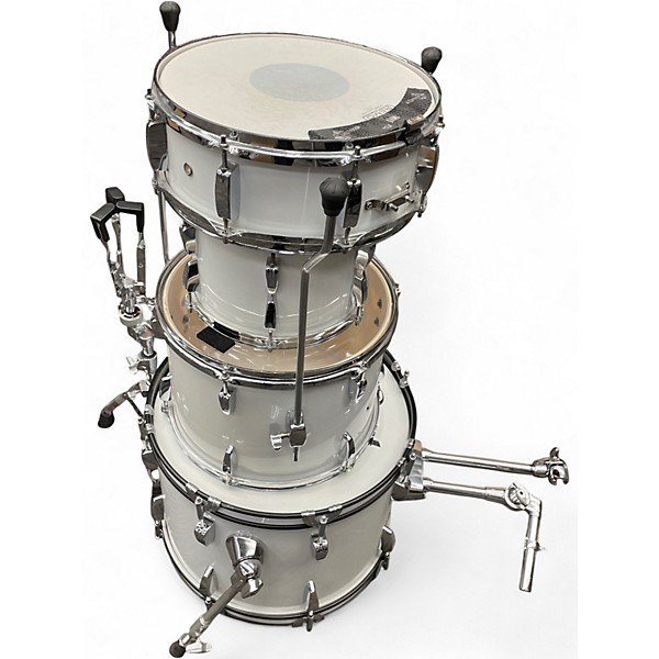 Used Pearl 4 Piece ROADSHOW White Drum Kit