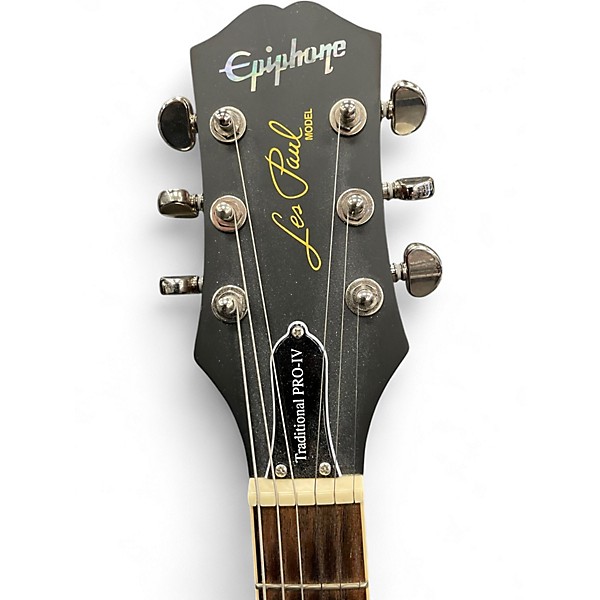 Used Epiphone LES PAUL TRAD PRO IV Satin Red Solid Body Electric Guitar