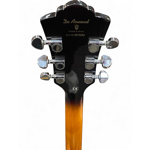 Used Guild X155 2 Tone Sunburst Hollow Body Electric Guitar