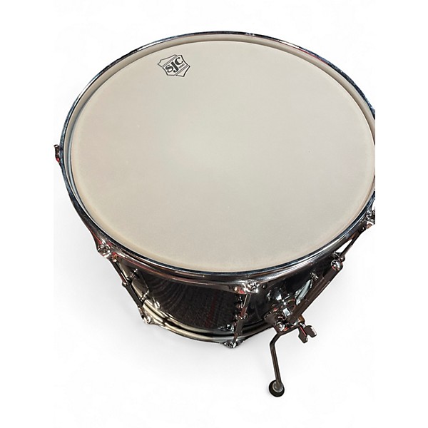 Used SJC Drums 3 Piece Deville Busker black sparkle Drum Kit