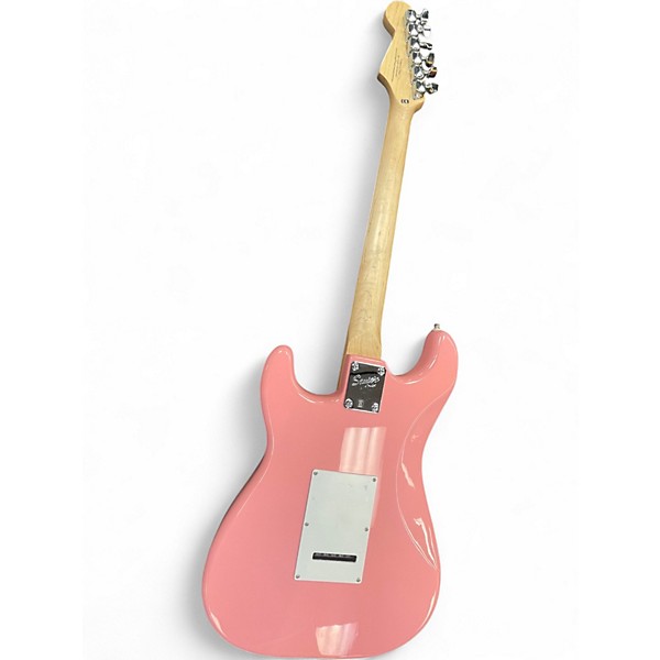 Used Squier Bullet Stratocaster Pink Solid Body Electric Guitar