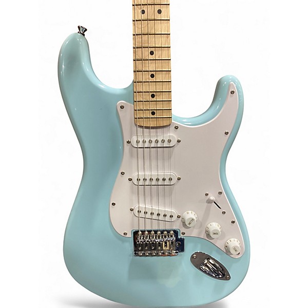 Used Squier STRATOCASTER BLUE Solid Body Electric Guitar