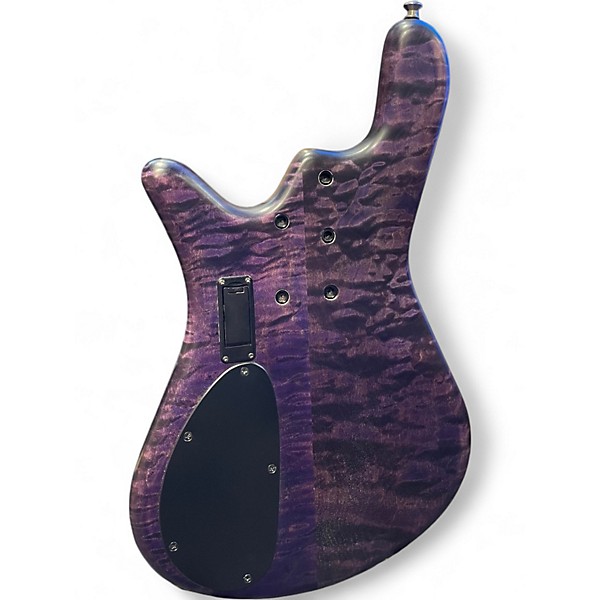 Used Spector NS-2J Purple Quilt Electric Bass Guitar