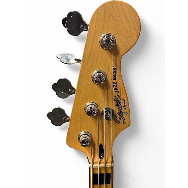 Used Squier jazz bass Butterscotch Electric Bass Guitar