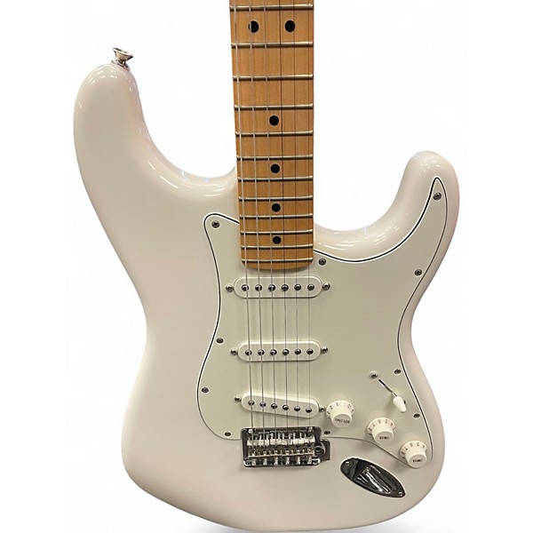 Used Fender Standard Stratocaster Alpine White Solid Body Electric Guitar