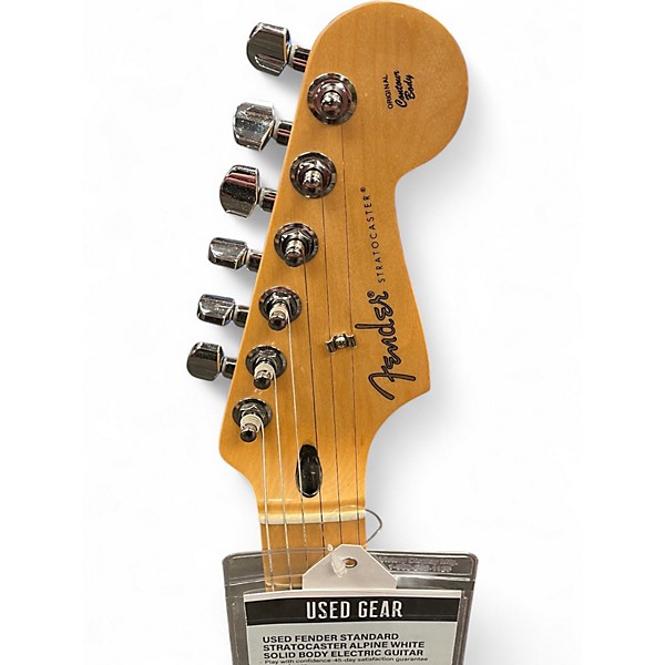 Used Fender Standard Stratocaster Alpine White Solid Body Electric Guitar