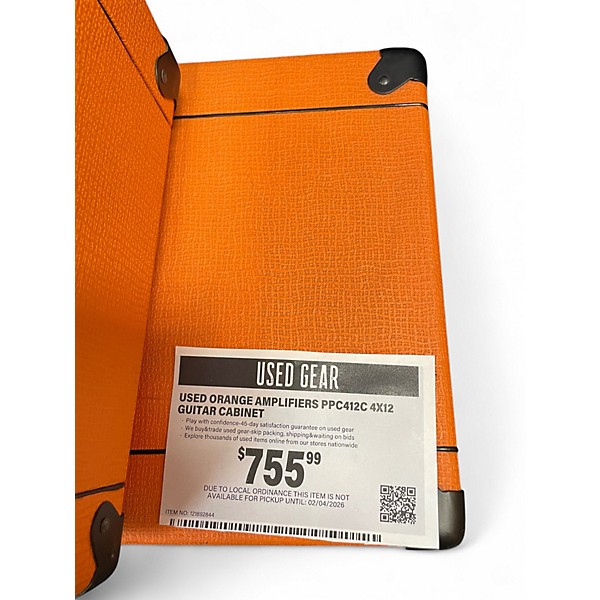 Used Orange Amplifiers PPC412C 4x12 Guitar Cabinet