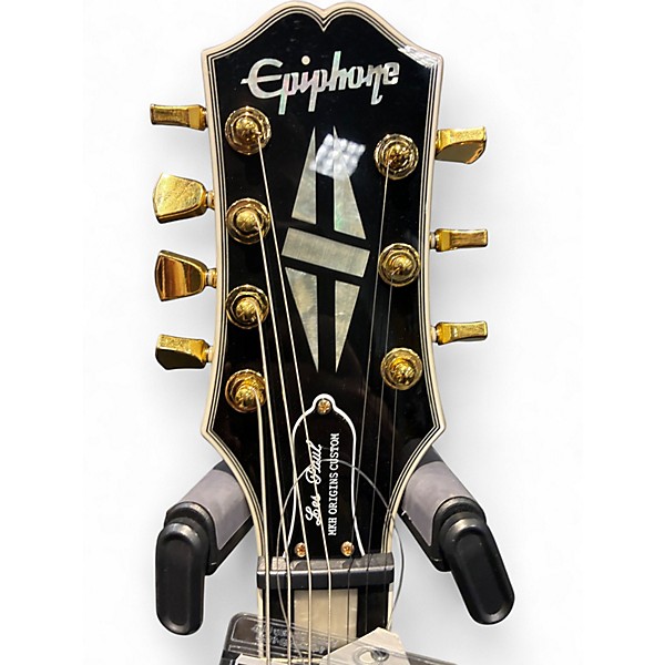 Used Epiphone Matt Heafy Les Paul Custom 7 White Solid Body Electric Guitar