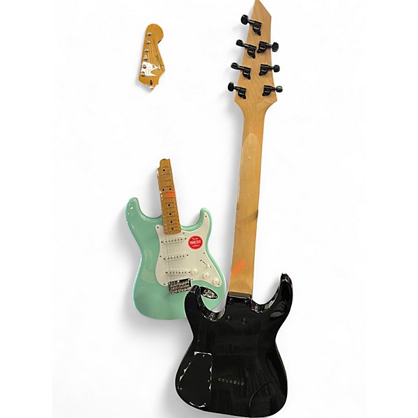 Used Jackson js22-7 DKA HT BLACK WITH WHITE BINDING Solid Body Electric Guitar