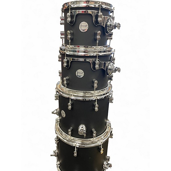Used PDP by DW 6 Piece Concept Series Matte Black Drum Kit