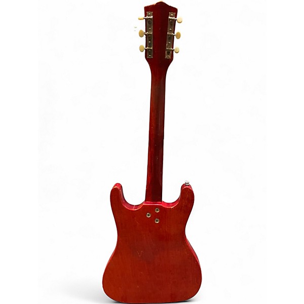 Vintage 1960s Silvertone 1410 Red Solid Body Electric Guitar
