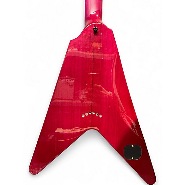 Used Schecter Guitar Research V-1 Custom Trans Purple Solid Body Electric Guitar