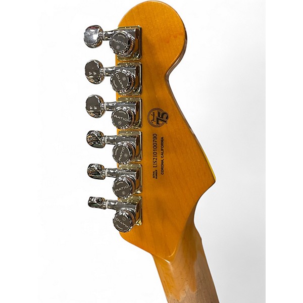 Used 2021 Fender American Ultra Stratocaster Texas Tea Solid Body Electric Guitar