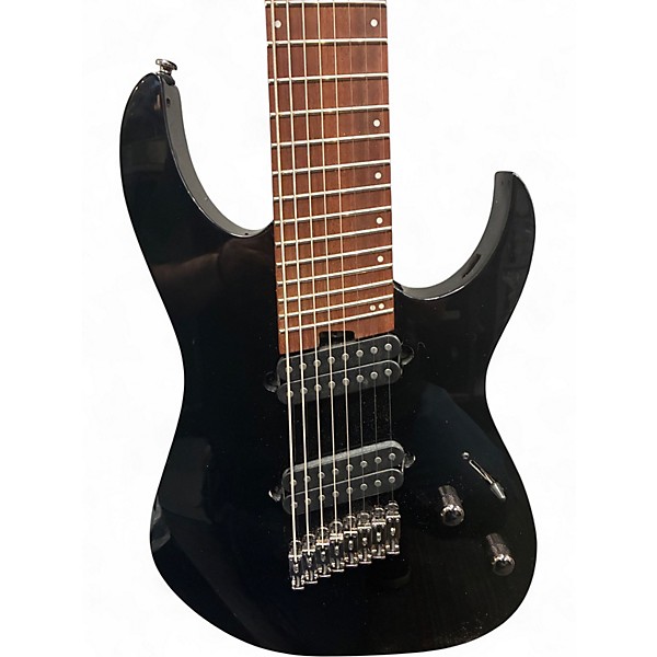 Used Ibanez RGMS8 Black Solid Body Electric Guitar