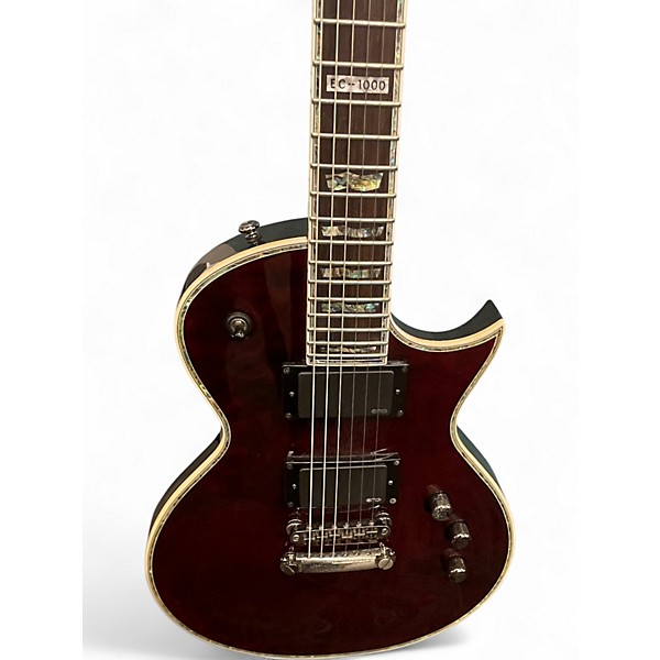 Used ESP LTD EC1000 Black Cherry Solid Body Electric Guitar