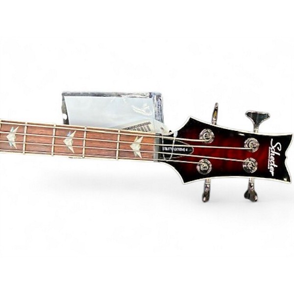Used Schecter Guitar Research Stiletto Extreme 4 String Dark Cherry Burst Electric Bass Guitar