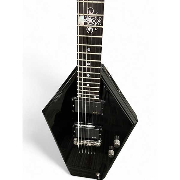 Used Schecter Guitar Research casket custom Black Solid Body Electric Guitar