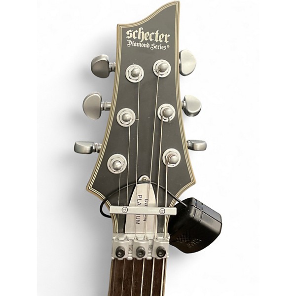 Used Schecter Guitar Research Damien Platinum 6 Floyd Rose Left Handed Black Electric Guitar