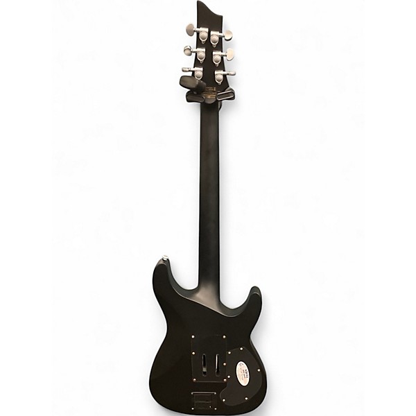 Used Schecter Guitar Research Damien Platinum 6 Floyd Rose Left Handed Black Electric Guitar