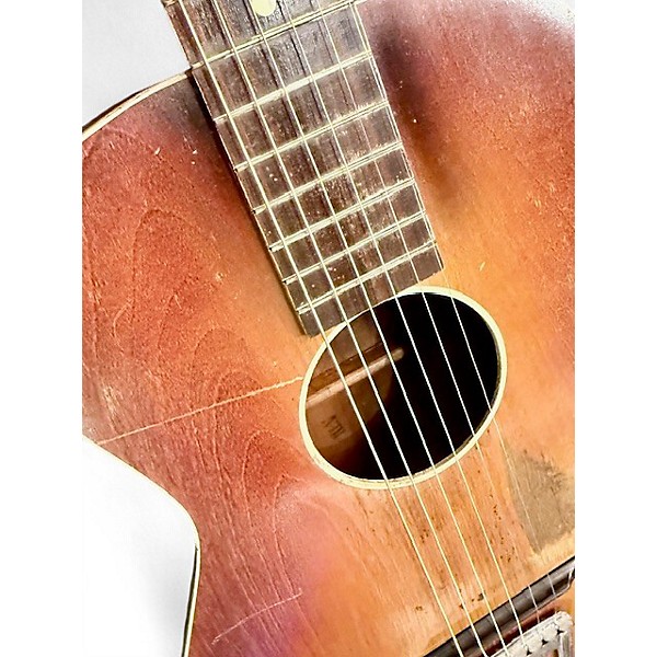 Vintage 1940s Silvertone 605 PARLOR Sunburst Acoustic Guitar