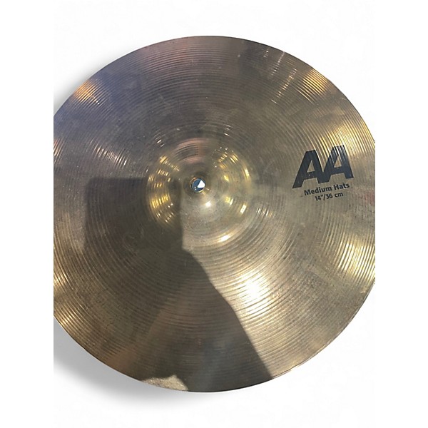 Used SABIAN 14in AA Medium Hi Hat Pair Brilliant Cymbal