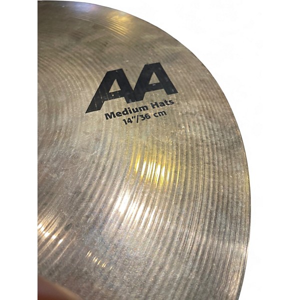 Used SABIAN 14in AA Medium Hi Hat Pair Brilliant Cymbal