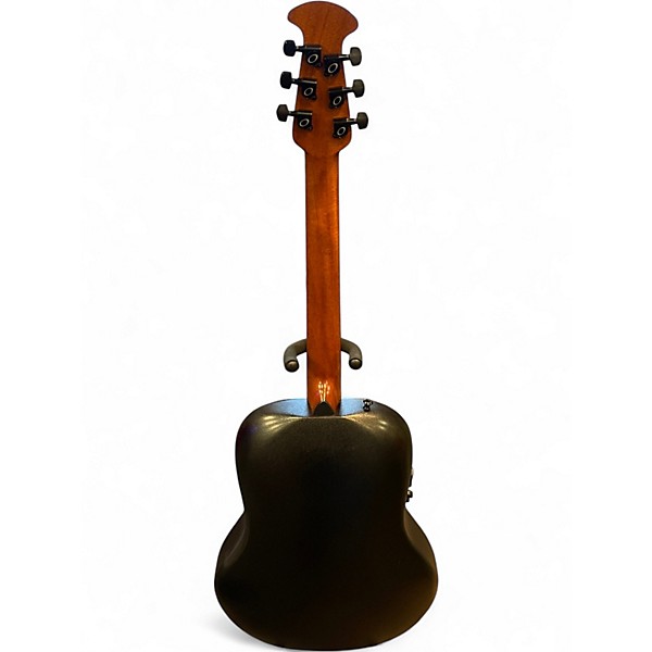 Used Ovation ULTRA 1516PBM PITCH BLACK Acoustic Electric Guitar