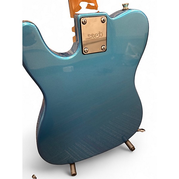 Used Jet Guitars Jet Tele  Style Sparkle Blue Solid Body Electric Guitar