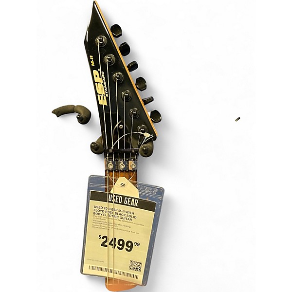 Used 2013 ESP M-II with Floyd Rose Black Solid Body Electric Guitar