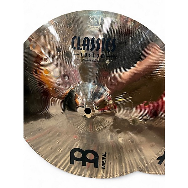 Used MEINL 14in Classic Custom Medium Hi Hat Pair Cymbal