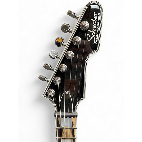 Used Schecter Guitar Research E1 Electro Resin Transparent Blue Solid Body Electric Guitar