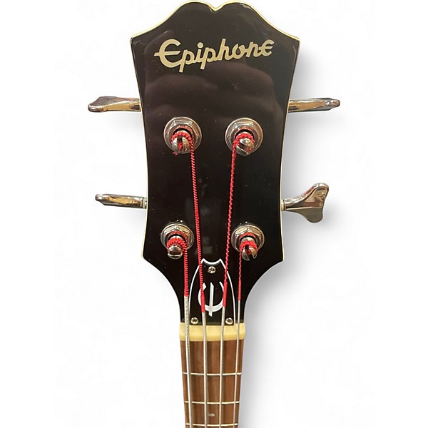 Used Epiphone Embassy Vintage White Electric Bass Guitar
