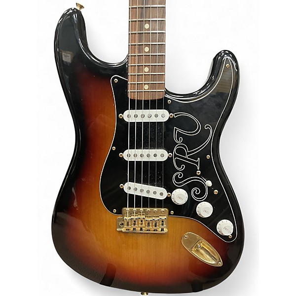 Used Fender Artist Series Stevie Ray Vaughan Stratocaster 3 Color Sunburst Solid Body Electric Guitar