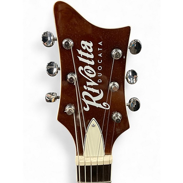 Used Rivolta DUOCATA 2 Tone Sunburst Hollow Body Electric Guitar